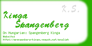 kinga spangenberg business card